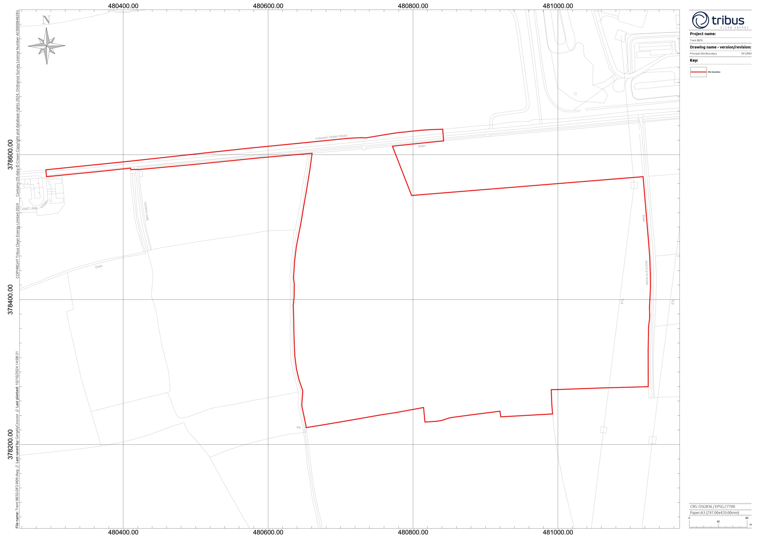 Trent Battery Energy Storage System site plan